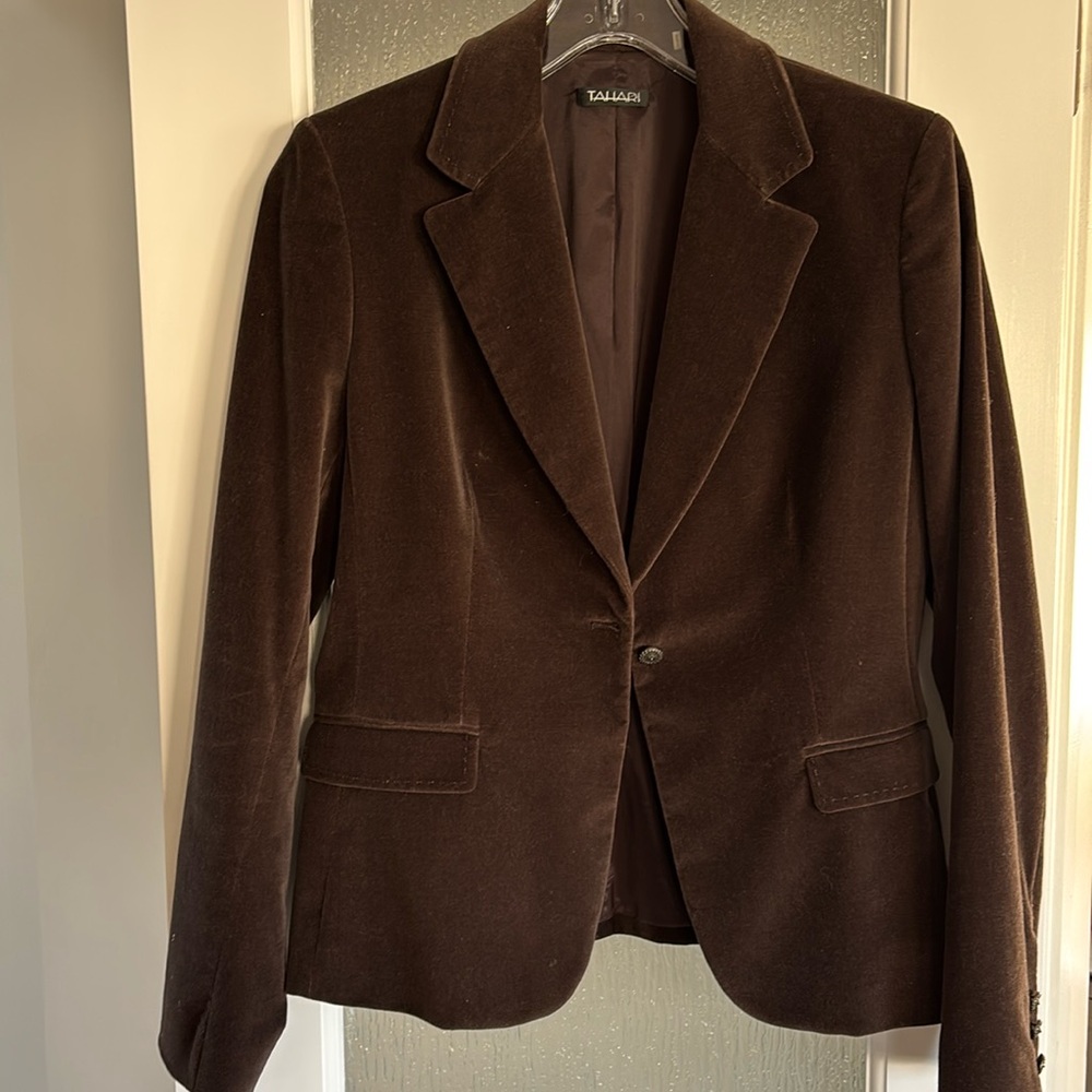 Brown velvet blazer